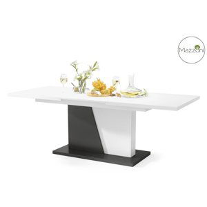 CASARREDO Jídelní rozkládací stůl NOBLE NOIR 160x90 cm bílá/antracit