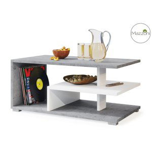 CASARREDO Konferenční stolek LINK 90x50 cm beton/bílá