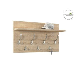 CASARREDO Praktický věšák s policí 70 cm dub sonoma/nikl