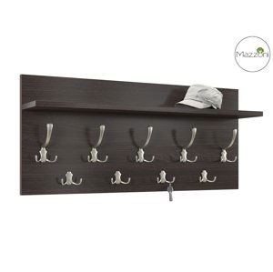 CASARREDO Praktický věšák s policí 90 cm wenge/nikl