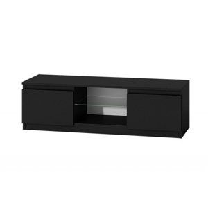 FALCO TV stolek Malvína 120 černá/černý lesk/LED