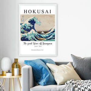 Dekorativní obraz Hokusai VLNA Polystyren 55x75cm