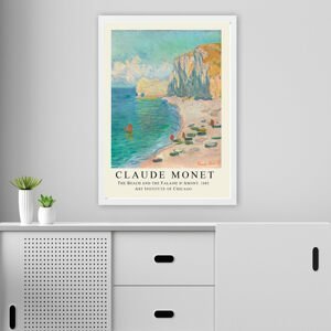Dekorativní obraz Monet PLÁŽ 35x45cm