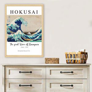 Dekorativní obraz Hokusai VLNA Polystyren 35x45cm