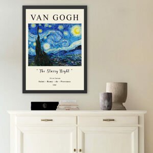 Dekorativní obraz Gogh HVĚZDNÁ NOC Polystyren 35x45cm