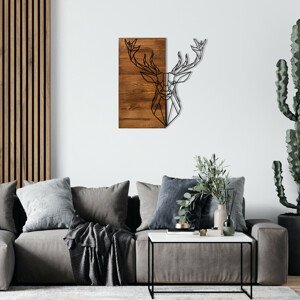 Nástěnná dekorace dřevo JELEN HLAVA 56 x 58 cm