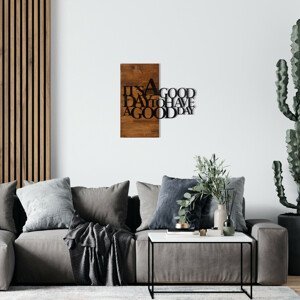 Nástěnná dekorace dřevo IT´S A GOOD DAY 58 x 58 cm
