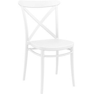 Zahradní židle set 4 ks FIBER bílá