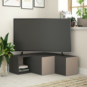 Televizní stolek COMPACT antracit hnědý