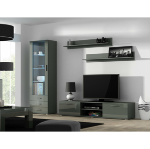 Obývací stěna SOHO 1 Barva: šedá, Délka TV stolku: 140cm