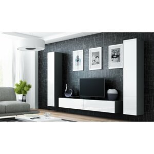 Obývací stěna VIGO 4 Barva: šedá/bílá