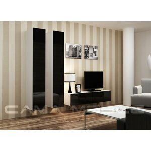 Obývací stěna VIGO 9 Barva: bílá/černá