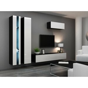 Obývací stěna VIGO NEW 1 Barva: černá/bílá