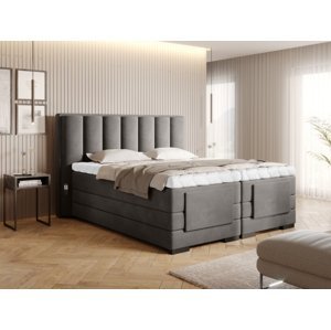 Čalouněná postel VEROS Boxsprings 140 x 200 cm Loco 04