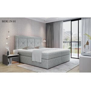 Čalouněná postel IDRIS Boxsprings 160 x 200 cm Berlin 01