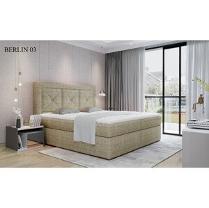 Čalouněná postel IDRIS Boxsprings 140 x 200 cm Berlin 03
