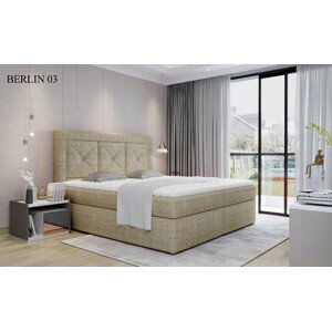 Čalouněná postel IDRIS Boxsprings 180 x 200 cm Berlin 03