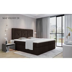 Čalouněná postel IDRIS Boxsprings 140 x 200 cm Mat Velvet 29