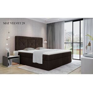 Čalouněná postel IDRIS Boxsprings 180 x 200 cm Mat Velvet 29
