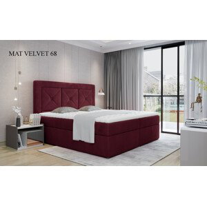 Čalouněná postel IDRIS Boxsprings 140 x 200 cm Mat Velvet 68