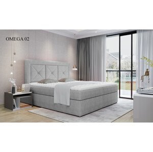 Čalouněná postel IDRIS Boxsprings 140 x 200 cm Omega 02