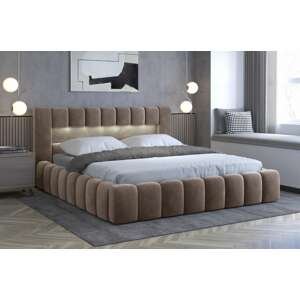 Čalouněná postel LAMICA 160 cm kovový rošt Barva: Monolith 09