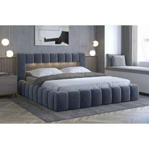 Čalouněná postel LAMICA 160 cm kovový rošt Barva: Monolith 97