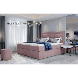 Čalouněná postel VIVRE Boxsprings 140 x 200 cm Mat Velvet 63