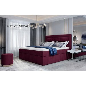 Čalouněná postel VIVRE Boxsprings 140 x 200 cm Mat Velvet 68