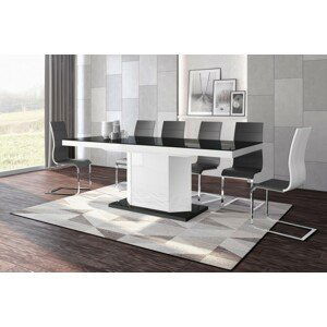 Rozkládací jídelní stůl AMIGO Barva nábytku: Černo/bílá