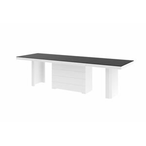 Rozkládací jídelní stůl KOLOS MAT, 160 cm Barva nábytku: Černo/bílá