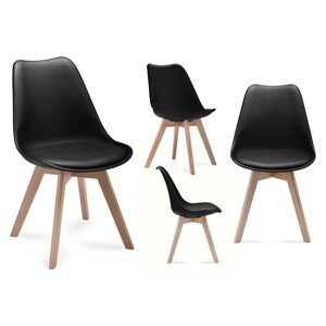 Sestava židlí BESO černá, 4 kusy