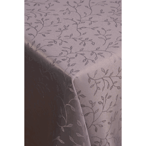Šedý ubrus FRIDO se vzorem, 140 x 220 cm