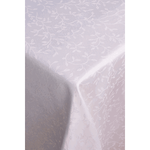 Bílý ubrus FRIDO se vzorem, 140 x 220 cm