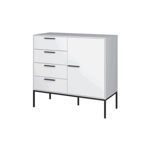 Komoda SLIMLINE 4 zásuvky bílá 93 x 87 x 40 cm