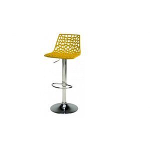 Barová výškově stavitelná židle Stima SPIDER bar – sedák plast, více barev Giallo