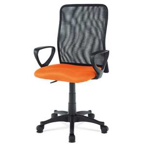 Kancelářská židle na kolečkách Autronic KA-B047 ORA – černá/oranžová
