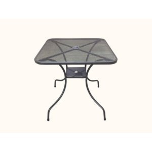 Zahradní stůl PAVON — kov, černá, 60×60×72