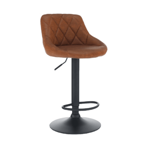 Barová židle TERKAN — ekokůže/kov, více barev hnědá/černá