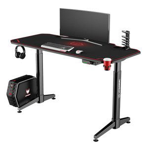 Herní elektricky výškově nastavitelný stůl ULTRADESK LEVEL RED – 140x70cm