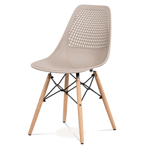 Jídelní židle RAYTON —  masiv buk/kov, více barev Béžová