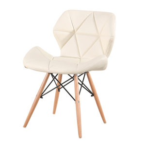 Jídelní židle AMBI – imitace kůže, masiv buk/kov
