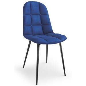 Jídelní židle RONO – čalouněná, sametový potah, více barev Modrá