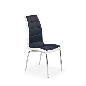 Jídelní židle DELON - kov, ekokůže, více barev Černá