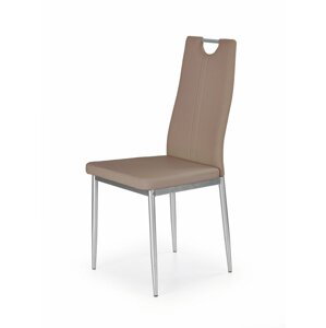 Jídelní židle JAFFE – ocel, ekokůže, více barev Cappuccino