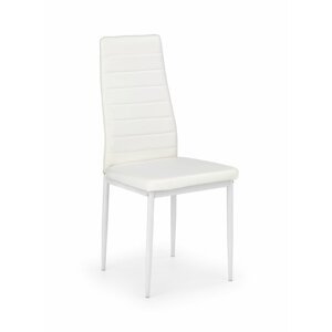 Jídelní židle PIETRE – kov, ekokůže, více barev bílá