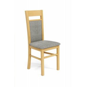 Jídelní židle GERARD 2 – masiv, látka, více barev Dub medový / šedá