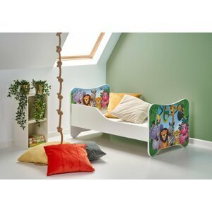 Dětská postel HAPPY JUNGLE – včetně roštu a matrace