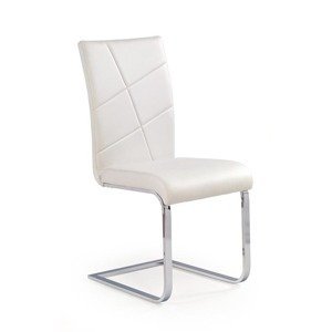 Jídelní židle OSVEL – ekokůže, bílá