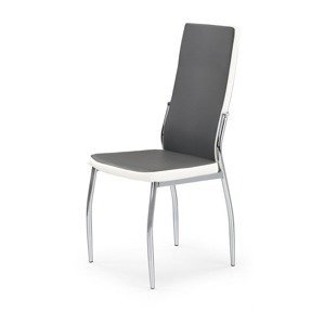 Jídelní židle TURLE – ocel, ekokůže, šedá